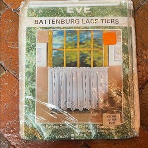 Eve Battenburg lace tier one 60 X 36 white